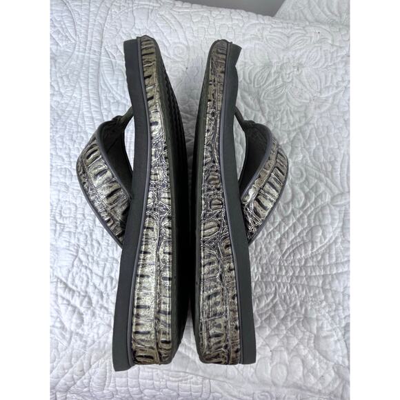 Volatile Womens 7 Frappachino Animal Print Beach Summer Flip Flop Sandal Wedges - Picture 8 of 8